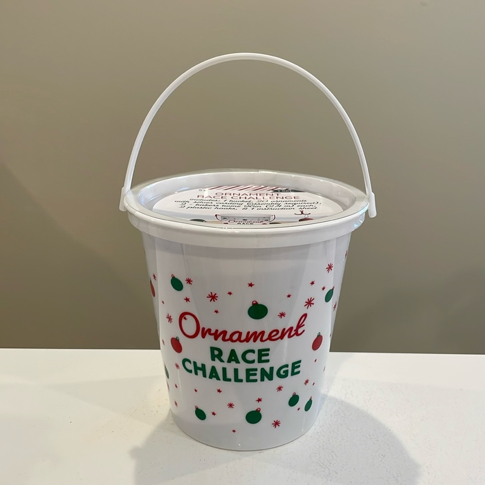 New Target Bullseye Playground Ornament Race Challenge Christmas Pail